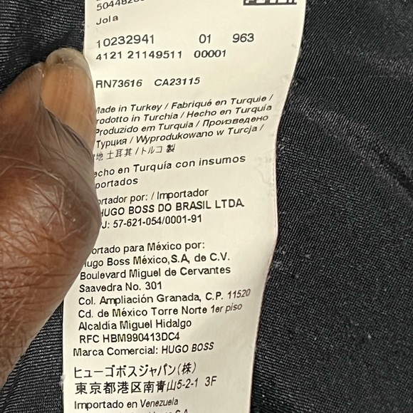 BOSS HUGO BOSS Joia Blazer Check Plaid Double Breasted Boxy Blue Linen Denim 10 - Picture 10 of 12